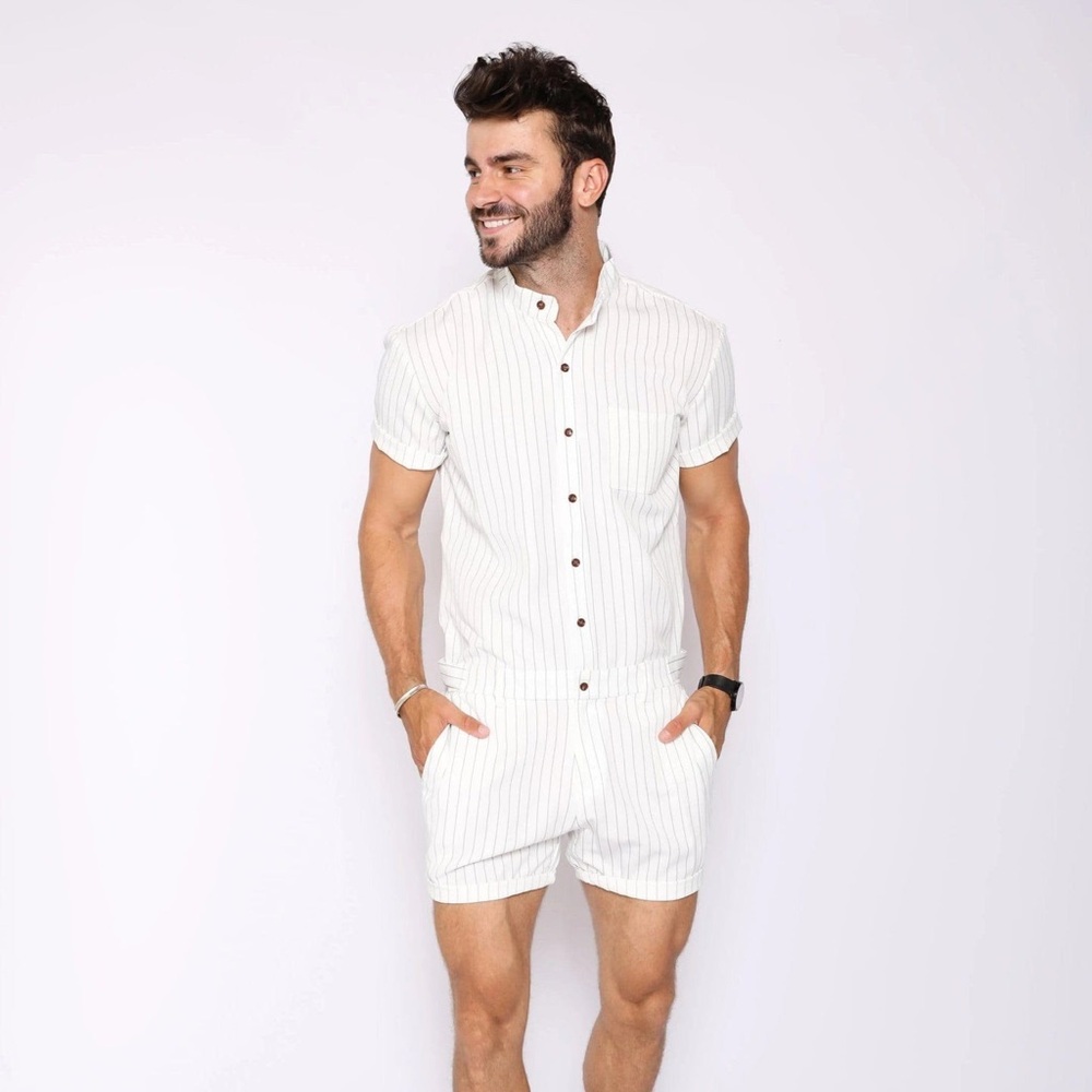 RomperJack Men’s White Chateaux Romper. Size XXL - Picture 12 of 13